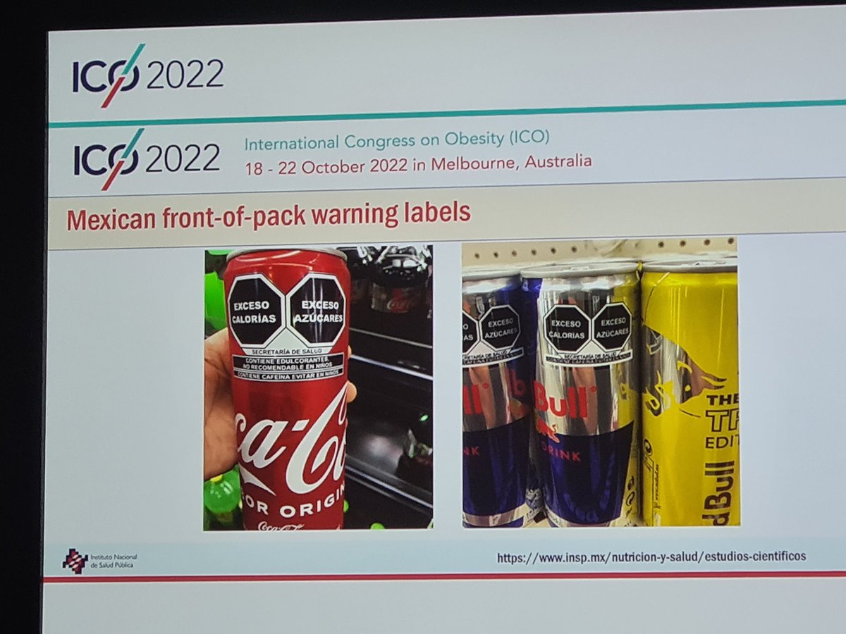 ellenhart28's tweet photo. Mexico implemented a warning label on sugary drinks and consistent front of pack labelling, against strong and intimidating push back from industry. @SBarquera @WorldObesity #ICO2022 #warninglabels #industryinterference https://t.co/PxJMfwF5CX