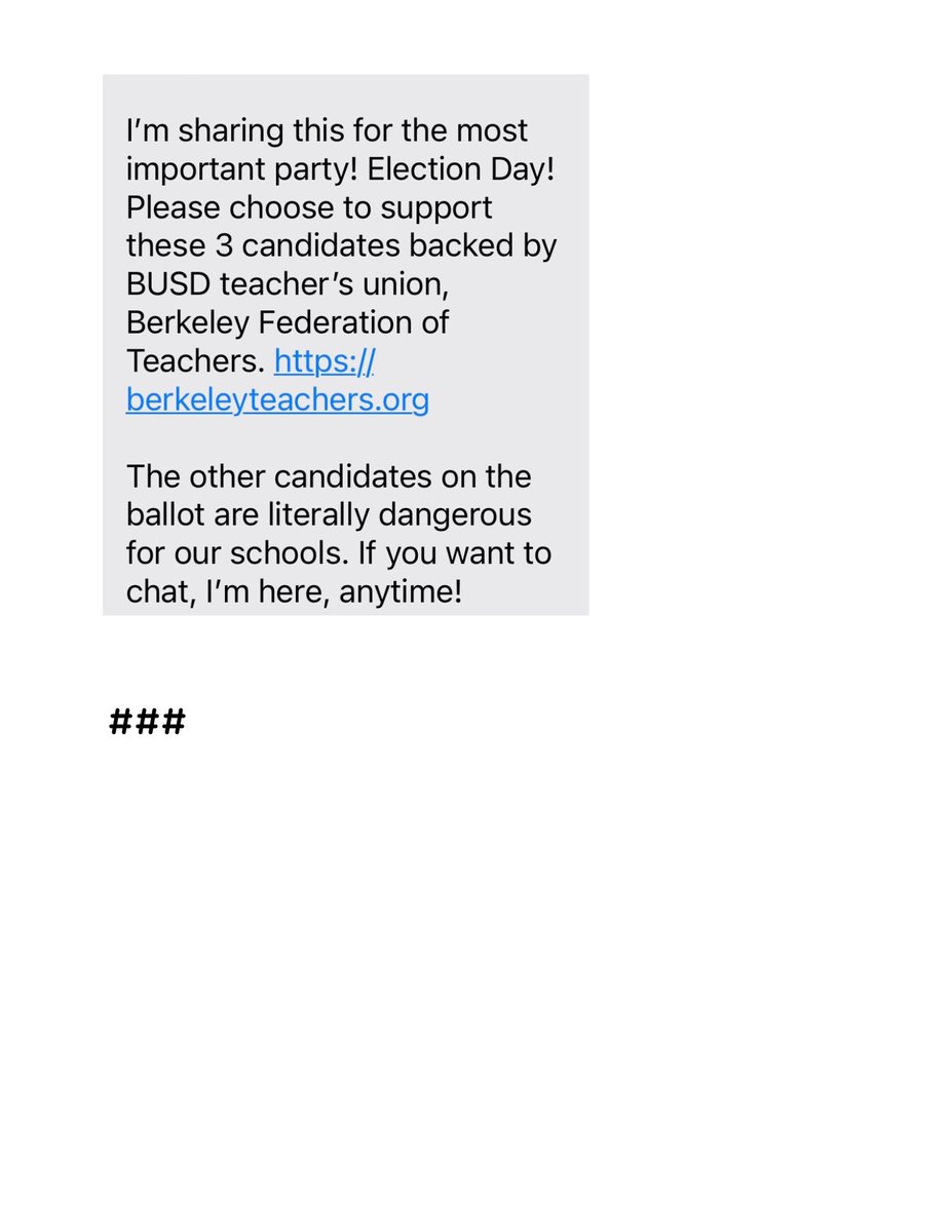 ReichiLee4BUSD's tweet photo. It's unfortunate I have to issue this statement but I needed to speak up. Dirty campaigning has no place anywhere, and certainly not in Berkeley. https://t.co/m9u1UjZw8k