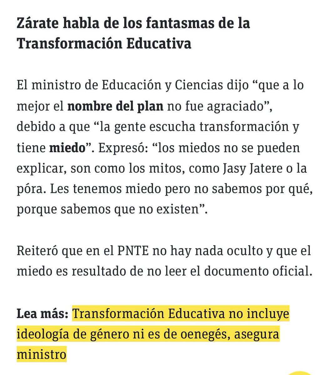 Más claro… agua… Gracias <a href="/MECpy/">MECpy</a> es momento de construir la educación que merecen nuestros niñ<a href="/s/">『S』</a> <a href="/juliaperoni/">Julia Peroni Mayans</a> abc.com.py/nacionales/202… <a href="/ABCDigital/">ABC Digital</a>