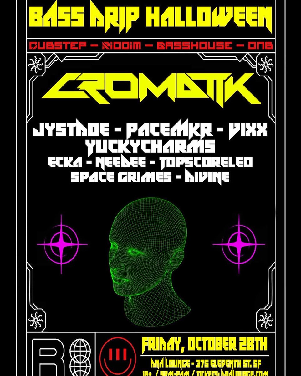 Jystdoe's tweet photo. ‼️🎃ITS SPOOKY SEASON 🎃‼️
Super excited to play BASS DRIP HALLOWEEN Next week Friday 10/28 w/ @cromatikdubz 🥳 @dnalounge in San Francisco!
🎫 https://t.co/cA51IMR46v 🎫
10$ RIGHT NOW
See ya soon! ✌🏽
#cromatik #dubstep #dnalounge #sf #jystdoe #bayarearavers #ravers #edmfamily https://t.co/aaH0uOyz2o