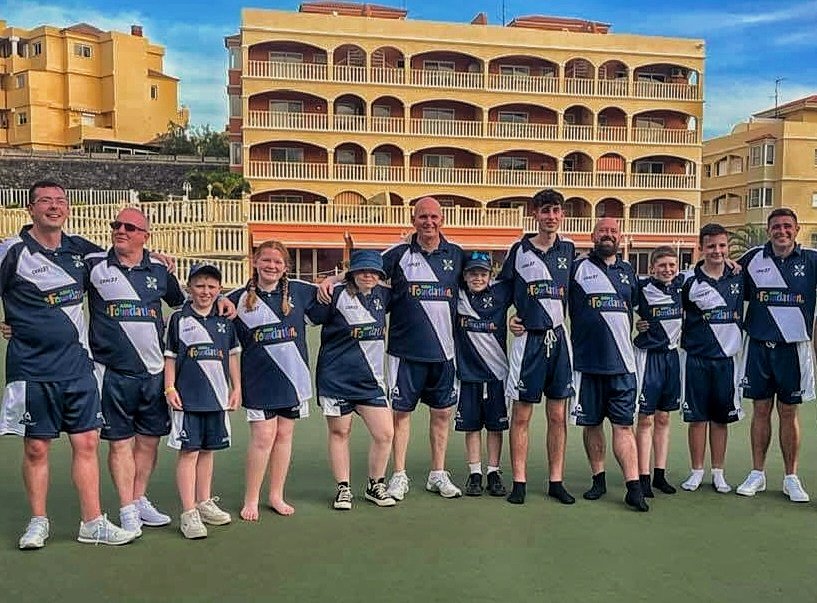 thebowlsacademy's tweet photo. Superb trip so far in Tenerife with a series of bowling workshops and very successful team and individual performances. New kit from @core_37 is eye catching and perfect for 28oC heat 🌤 Thanks again to @thedunwells @AsdaFoundation @GRAHAMGroupUK for their sponsorship #YBAJET2 🇮🇨 https://t.co/6Cfab50VLj