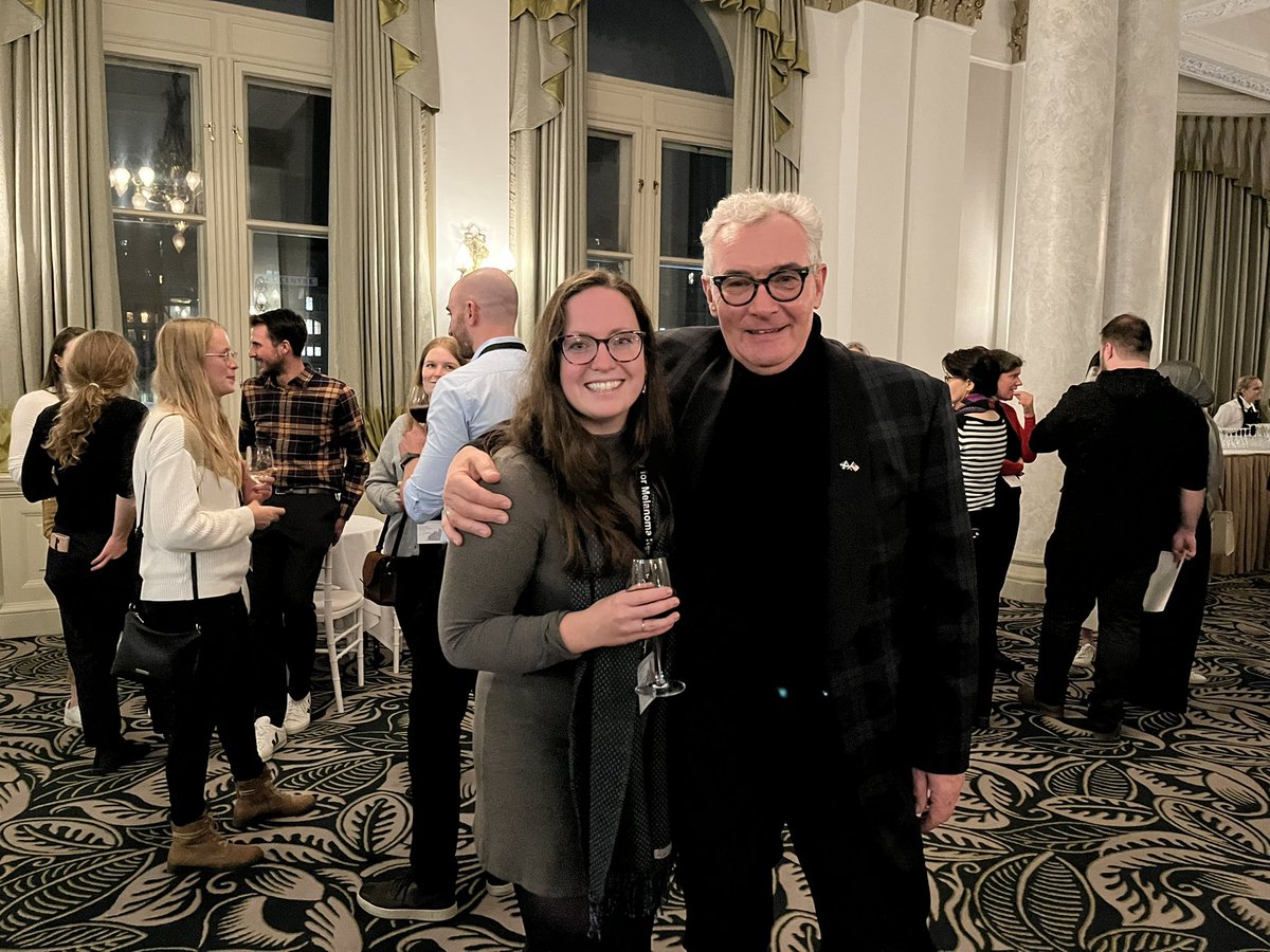 kaytool's tweet image. I didn’t think it could get any better than being at #SMR2022 in Scotland with your Scottish PI, but seeing him receive a lifetime achievement award was even better. Congrats @MaxTheSFCat!! @SocietyMelanoma @NeliMUlrich @huntsmancancer @AshaniTW @HolmenSheri @RobertJudsonTo1