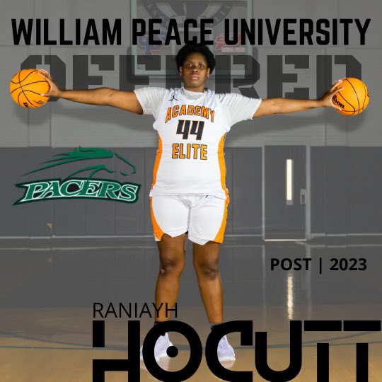 I am blessed to receive a OFFER from William Peace University!!! Thank you for wanting me to be apart of your program. I want to thank the support system I have also, I’m excited for my future🙏🏽