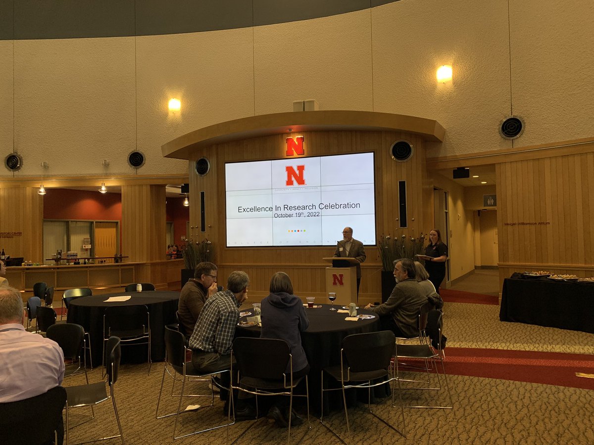 dlinzell's tweet photo. @NebEngineering @UNLincoln Excellence in Research event - amazing faculty doing amazing things. https://t.co/x7AH28KRZy