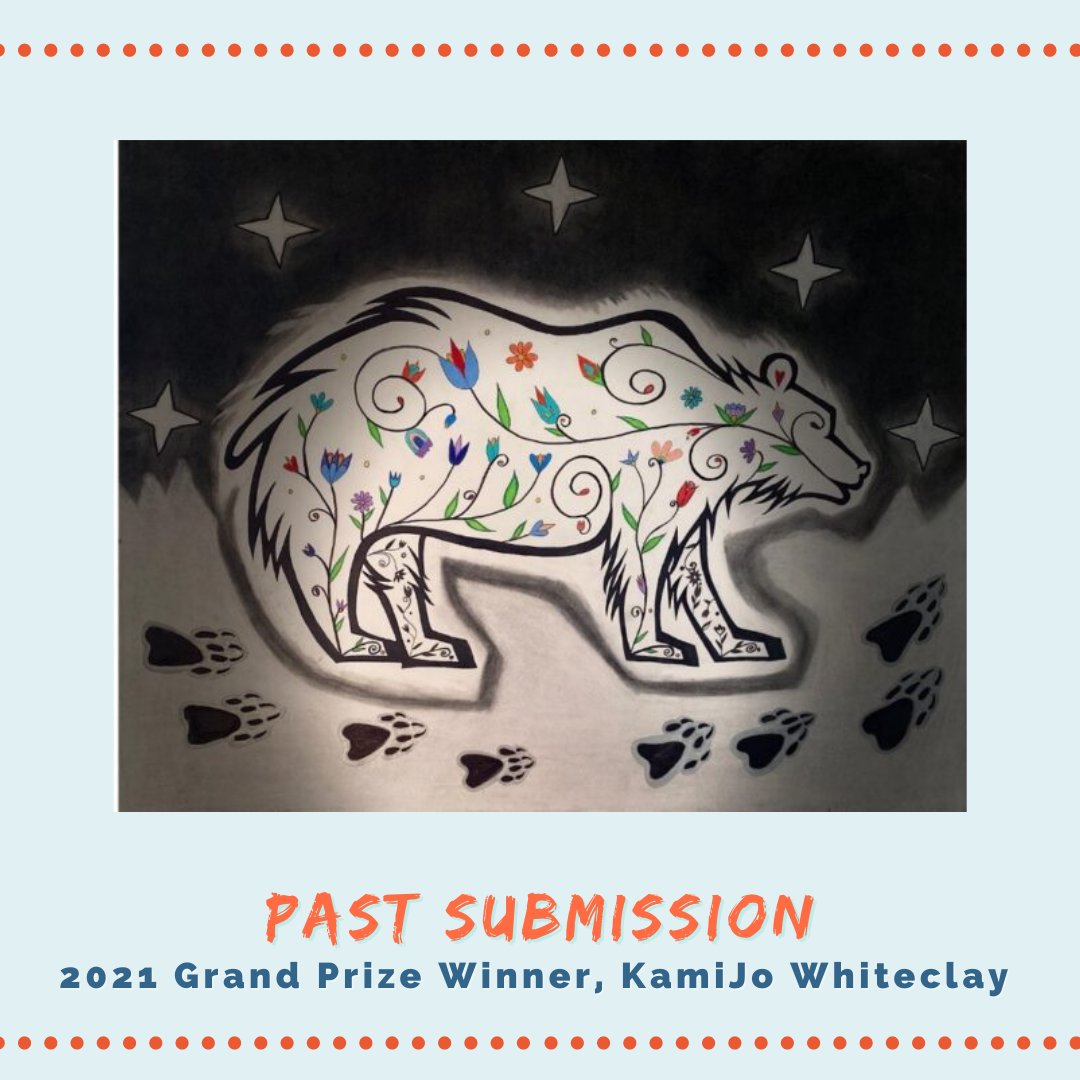Center4Native's tweet image. Creative Native submissions are due on Friday! Here is last year's Grand Prize Winner, Kami Jo Whiteclay's piece titled, "Bear Medicine."

We look forward to seeing everyone's beautiful artwork! You can submit here: cnay.org/creative-nativ…

#CNAY #CreativeNative