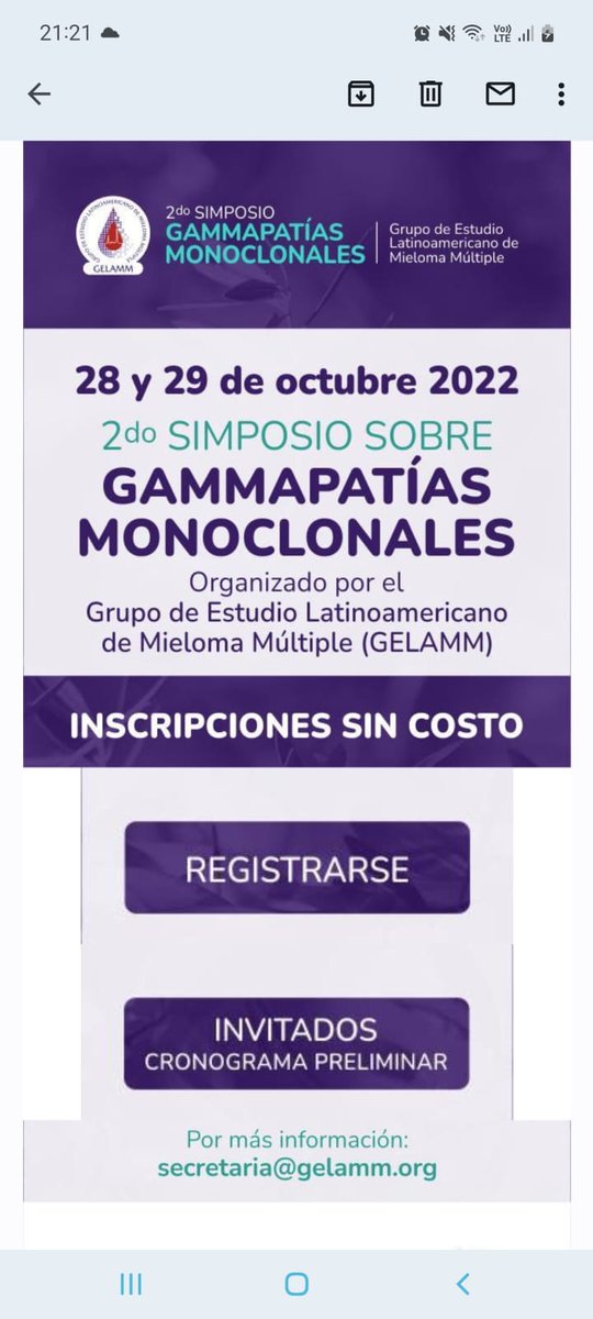 CamiPenaO's tweet photo. Falta poco ya para nuestro 2do simposio @gelamm_latam 👀

Excelentes invitados!!!
@mvmateos @paurotero @BrunoPaiva_UNAV @OcioEnrique
@Rfonsi1 Dr. Joan Bladé

Para registrarse - https://t.co/XYNrvRBl1W https://t.co/irorBW6VTO