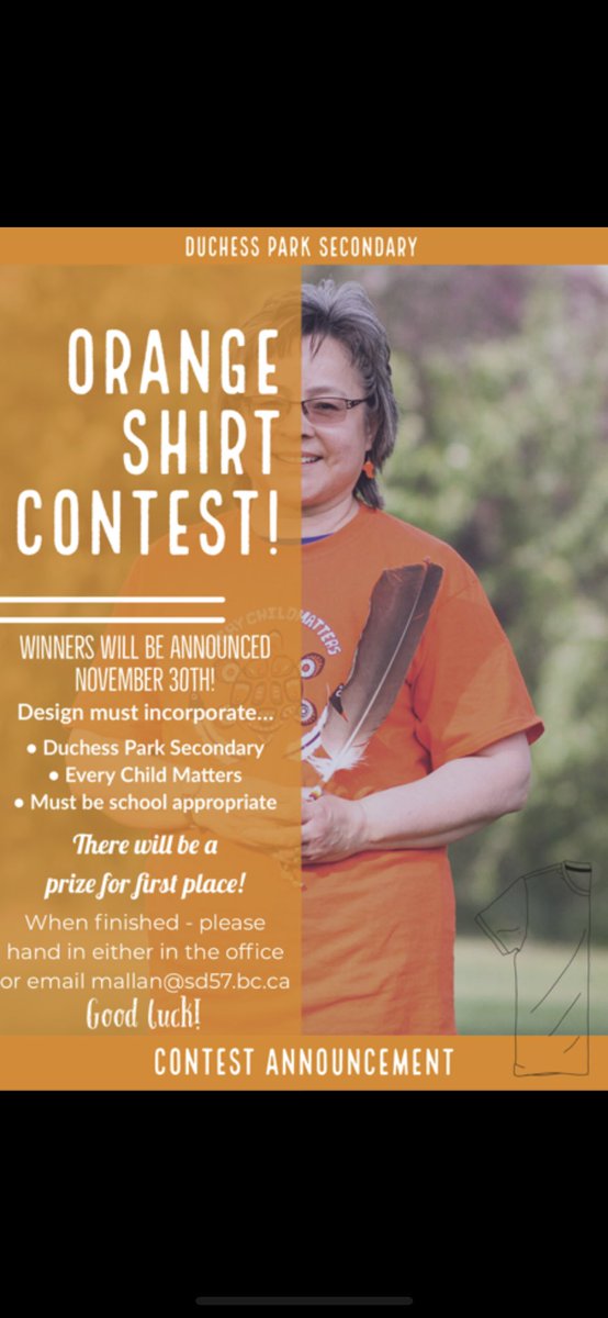 DPSS Condors (@dpsscondors) on Twitter photo DPSS is having its own orange shirt design contest! Follow the information below and submit your best designs! <a href="/SD57PG/">School District No. 57 (Prince George)</a> <a href="/SD57Indigenous/">SD57Indigenous</a> <a href="/JawandaSid/">Sid Jawanda</a> <a href="/iDylanClifford/">Dylan Clifford</a> DPSS is having its own orange shirt design contest! Follow the information below and submit your best designs! <a href="/SD57PG/">School District No. 57 (Prince George)</a> <a href="/SD57Indigenous/">SD57Indigenous</a> <a href="/JawandaSid/">Sid Jawanda</a> <a href="/iDylanClifford/">Dylan Clifford</a>