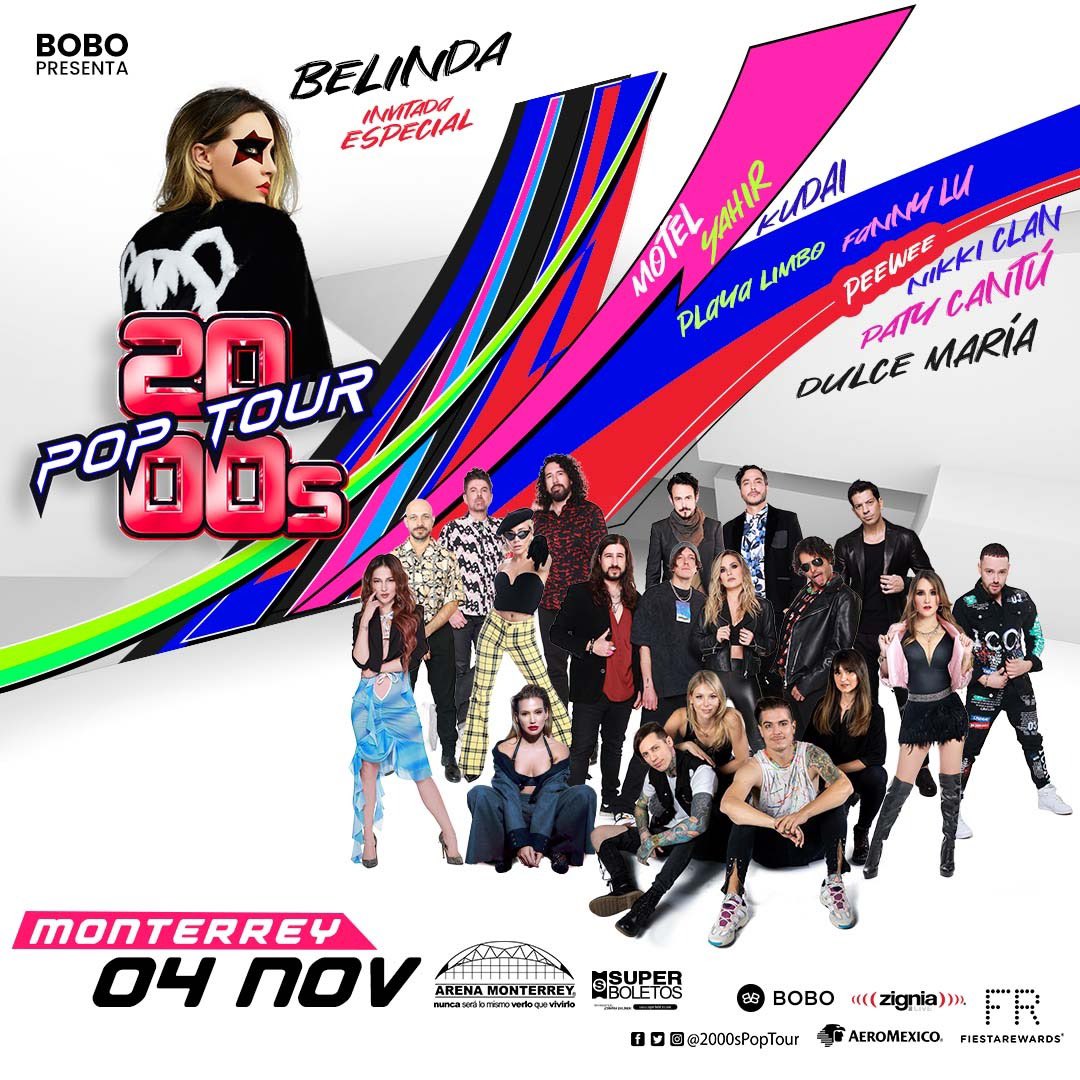 ⚡️¡BIENVENIDA <a href="/belindapop/">Belinda</a> a esta aventura en el tiempo! ⚡️

Es el momento de armar una verdadera party DOSMILERA este 4 y 17 de noviembre 💿

¿Están listos para que seamos cómplices en el throwback más emocionante del año? 🤩❤️‍🔥#BelindaEnEL2000sPopTour

🎟: linktr.ee/2000spoptour/