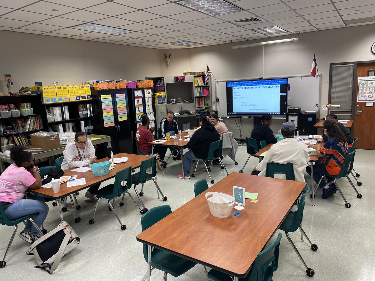 MataMath1's tweet photo. Mata Math/Science teachers attending “Advanced Bootcamp” to learn about TLAC Technique 44: Habitsof Discussion! #Aliefbootcamp @MataMath1 @Mata_Library @MataScience @AliefISD @AliefScience @AliefMathK6 https://t.co/niMD0yjXH4