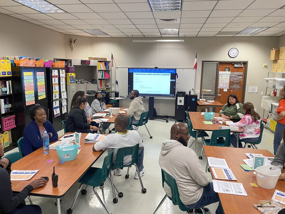 MataMath1's tweet photo. Mata Math/Science teachers attending “Advanced Bootcamp” to learn about TLAC Technique 44: Habitsof Discussion! #Aliefbootcamp @MataMath1 @Mata_Library @MataScience @AliefISD @AliefScience @AliefMathK6 https://t.co/niMD0yjXH4