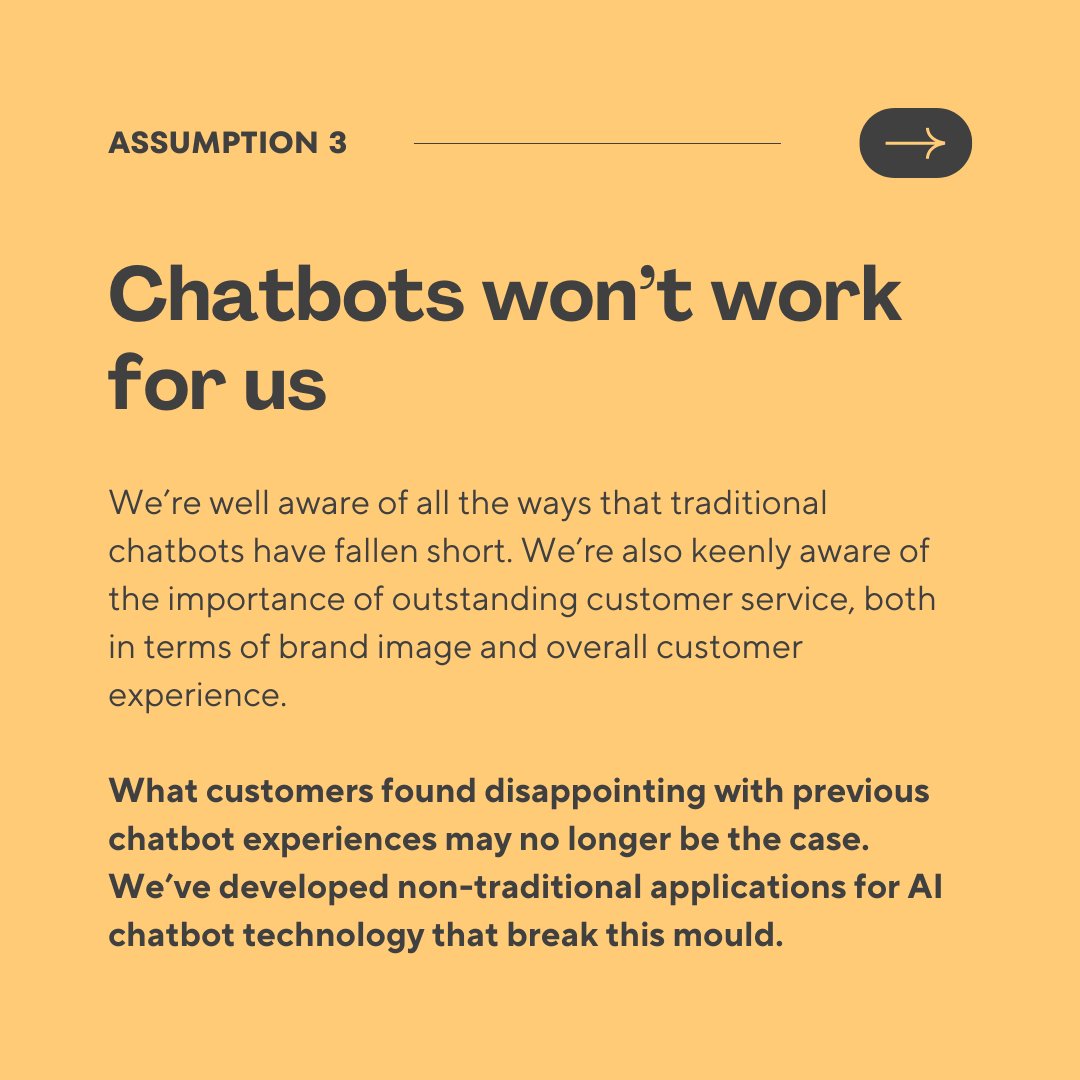 clevertar's tweet photo. People’s perceptions of chatbots vary widely and wildly. Rather than let these assumptions continue unchecked, we thought we’d put them to the test and challenge them based on our research. 

See the key findings from our report: https://t.co/6s6WwgG0KB https://t.co/esBxTcwj91