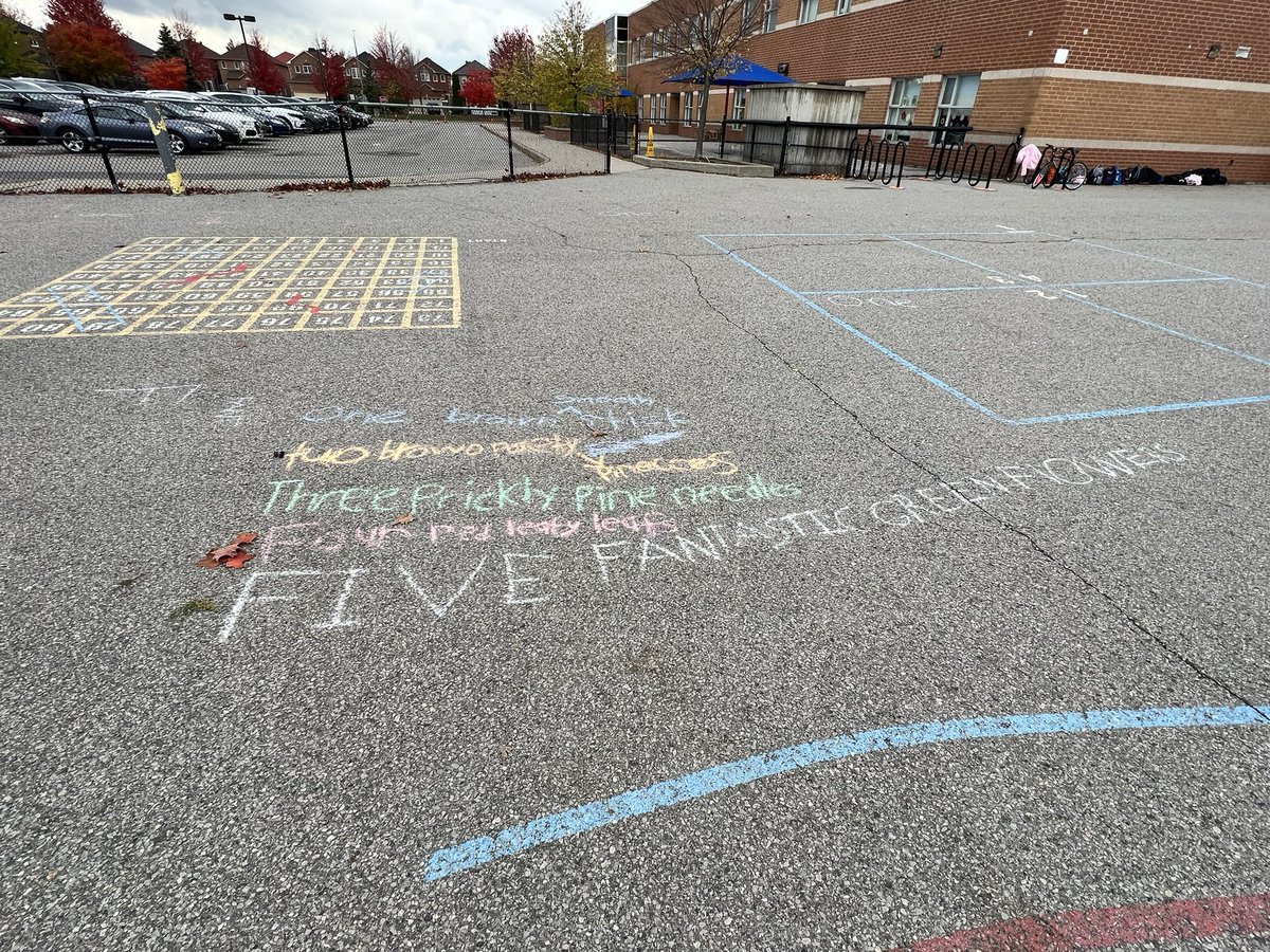 MsThamotharan's tweet photo. Poetry on the pavement for #TakeMeOutsideDay @faircloughps https://t.co/KRuV9Jdjxh