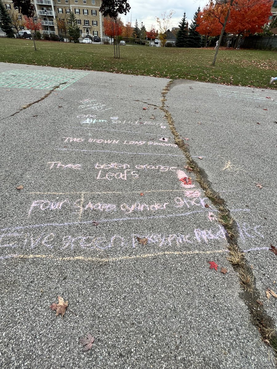 MsThamotharan's tweet photo. Poetry on the pavement for #TakeMeOutsideDay @faircloughps https://t.co/KRuV9Jdjxh