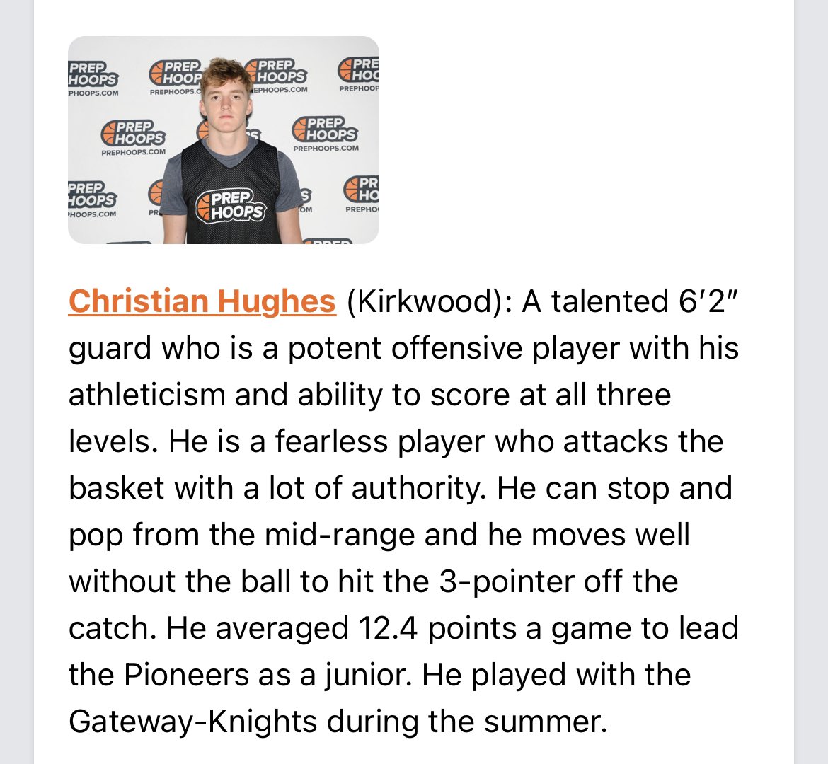 chughes2424's tweet photo. Thanks for the write up☑️ @PrepHoopsMO https://t.co/t4AZ48c6gB