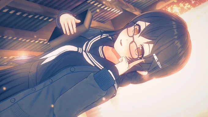 元はメガネキャラじゃ無いけど似合いそうだったので掛けてみた。シーンデータお借りしてます。#コイカツ #koikatsu 