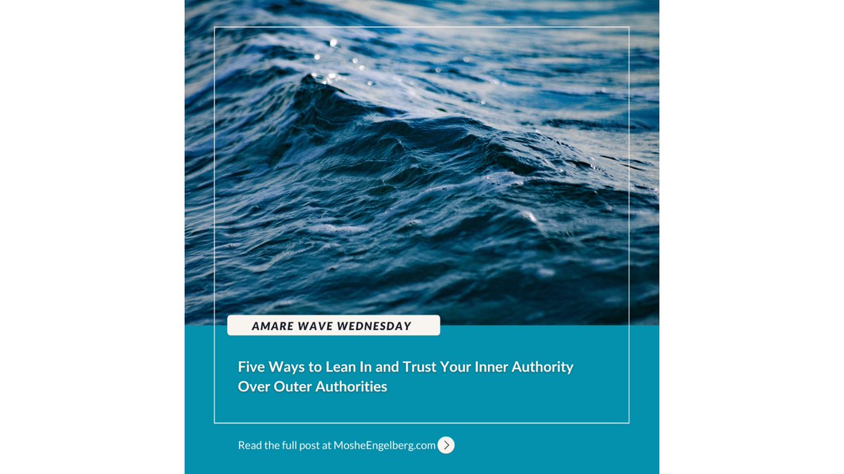 As leaders, we are so conditioned to follow outer authority that we eventually lose touch w/ our inner knowing. Reclaim yours through self-awareness &amp; the energy of love.  
 
In today’s AWW, I share 5 Amare Ways to Be an Inside-Out, Love-Powered Leader: loom.ly/0RrFe58