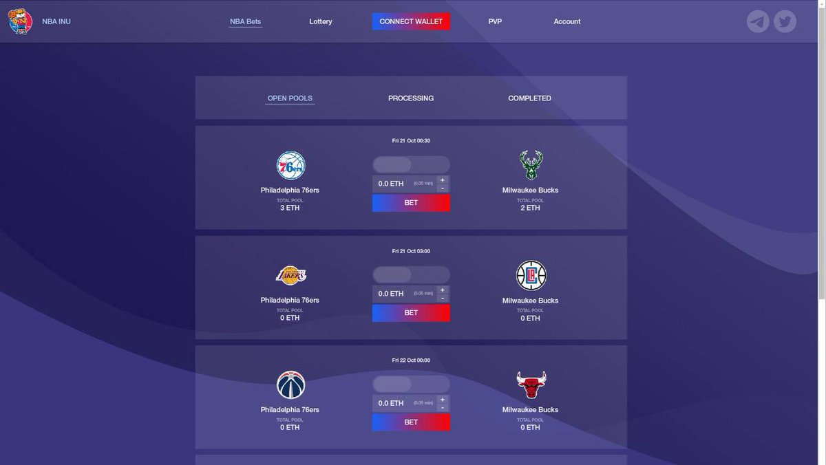 The $NBA SZN is starting 🏀 Here's the sneak peak preview from the dapp being built for the upcoming games this season from #NBAINU 

150k mcap 💎

dexscreener.com/ethereum/0x372…