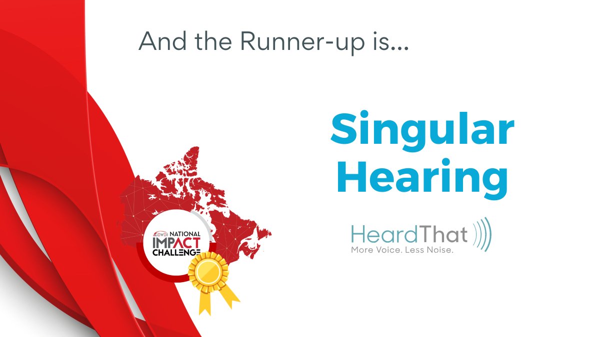 AGEWELL_NCE's tweet photo. Congratulations to @heardthatapp on being named the runner-up in this year’s National Impact Challenge Pitch Competition! #AWImpact #AGEWELL2022 👏🎉✨ https://t.co/soyRNSn0Fw