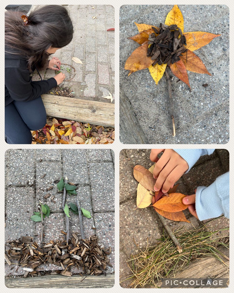 MsFotopoulos's tweet photo. Inspired by Andy Goldsworthy, Ss in 7A used abiotic items found in nature to create a biotic sculpture. 🍂#TakeMeOutsideDay @GABrownMS_TDSB @takemeoutside https://t.co/YyvYq1cab8