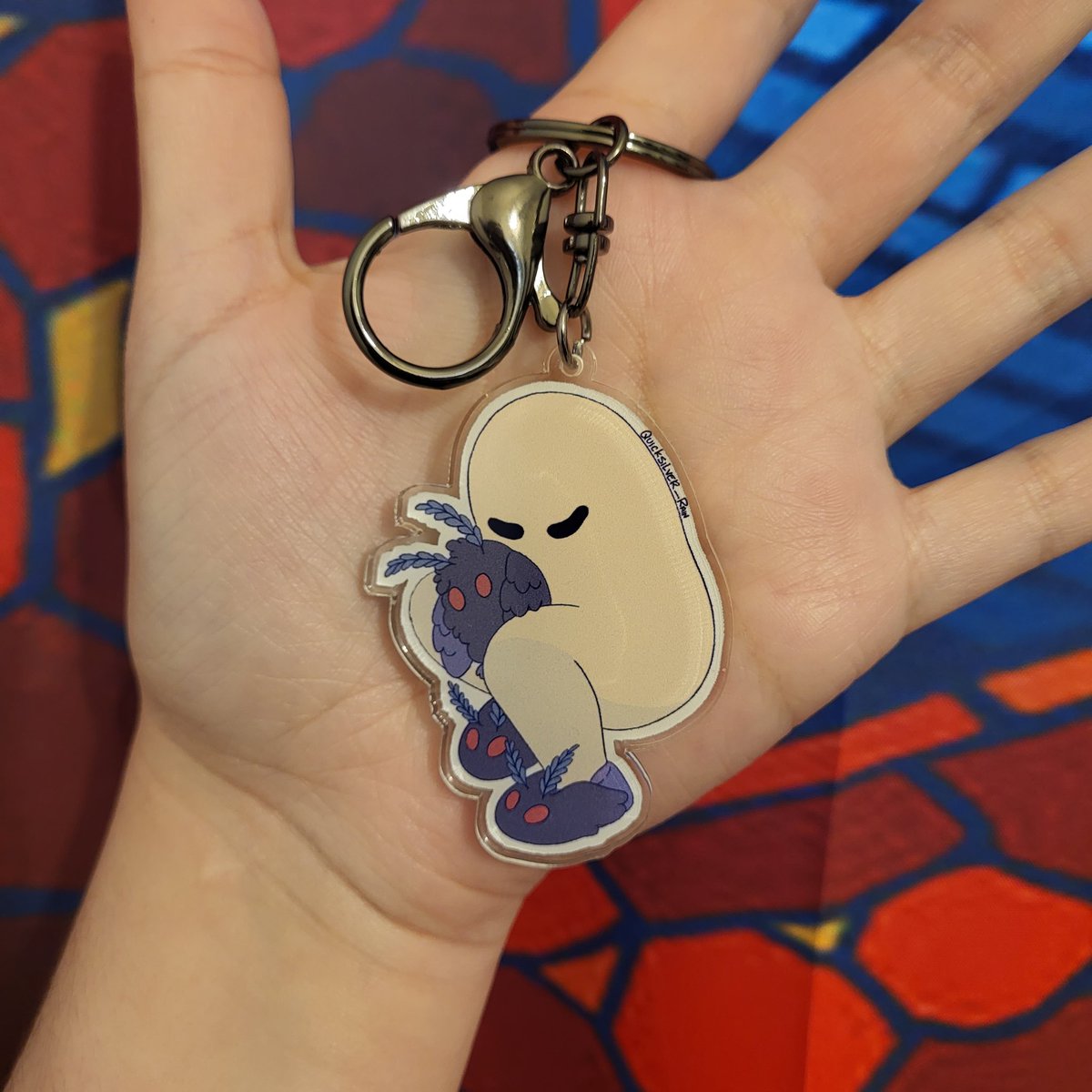Quicksilver_Art's tweet photo. My Slips Stickers finally arrived, along with some keychains for the discerning Fresno Nightcrawler Enjoyer. I have to take some product pictures but he'll be up in my shop soon!
#fresnonightcrawler #fresnonightcrawlers #mothman #keychain #keychains #cryptid #quicksilverdraws https://t.co/sPXyzHD8ZG