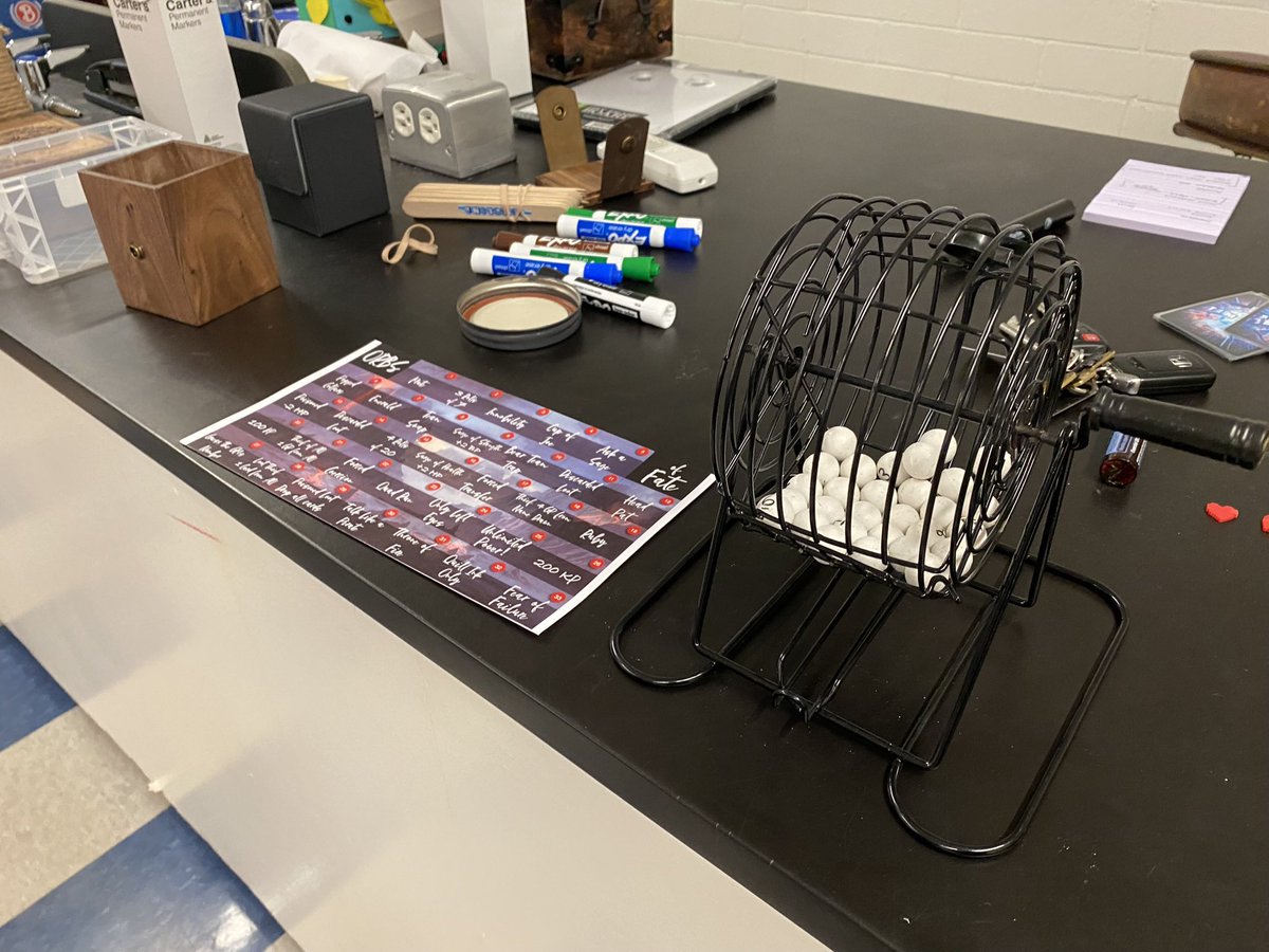 Jonathandkeck's tweet photo. This student had to roll 4 “7s” before returning to his team, another (the team’s most knowledgeable student), was banished to another team to the horror of those relying on her vocab knowledge #xplap #gamifyED https://t.co/mvTxPpQ36Z