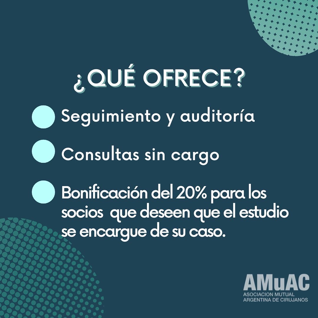 mutualcirujanos's tweet photo. Joaquin Luchia Puig, Abogado👨‍💼

Ofrece para todos los socios/as y beneficiarios/as de AMuAC y AAC👨‍⚕️👩‍⚕️:

•Seguimiento y auditoría✅
•Consultas sin cargo✅
•Bonificación del 20% para los socios que deseen que el estudio se encargue de su caso✅ https://t.co/wCFpgoJ2my