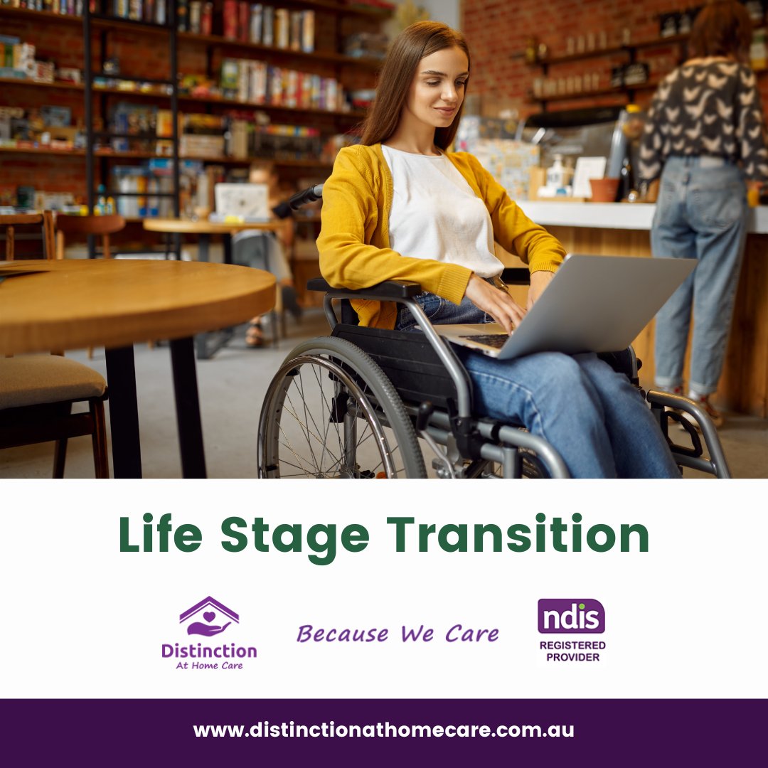 We provide a comprehensive range of Assist Life Stage Transition supports that help NDIS participants to make a successful transition when entering new phases of their life.

#NDIS #NDISservice #distinction #home #homecare #australia