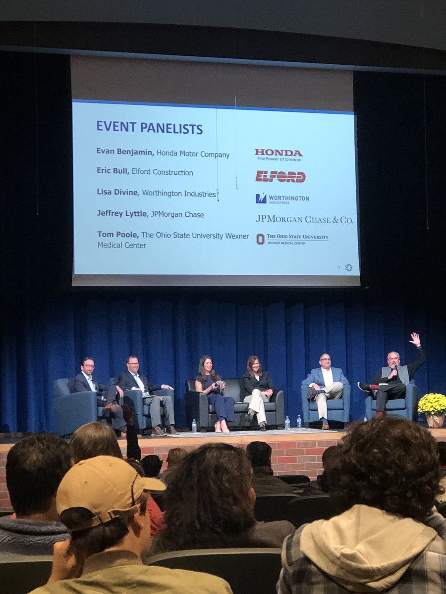 Thanks to @HondaMfgOhio <a href="/Elford_Inc/">Elford Construction</a> <a href="/WorthingtonInds/">Worthington Inds</a> <a href="/jpmorgan/">J.P. Morgan</a> <a href="/OSUWexMed/">The Ohio State University Wexner Medical Center</a> for speaking to parents tonight about the potential career pathways for students. They are building relationships down to the middle school level in order to develop &amp; attract top talent in the area.