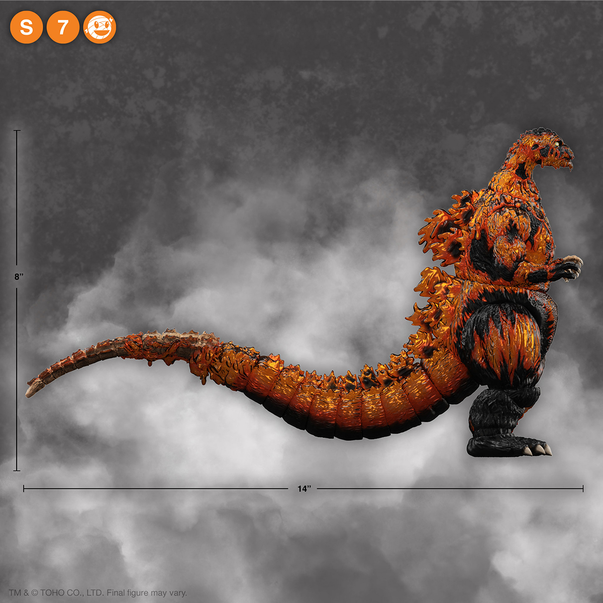 The King of Monsters has faced dire circumstances before, but its clash with Destoroyah looks like it may his final undoing! At over 8” tall and 14” wide, this Toho ULTIMATES! 1200°C Godzilla figure is available for pre-order on Super7.com until Godzilla Day (11/3)!