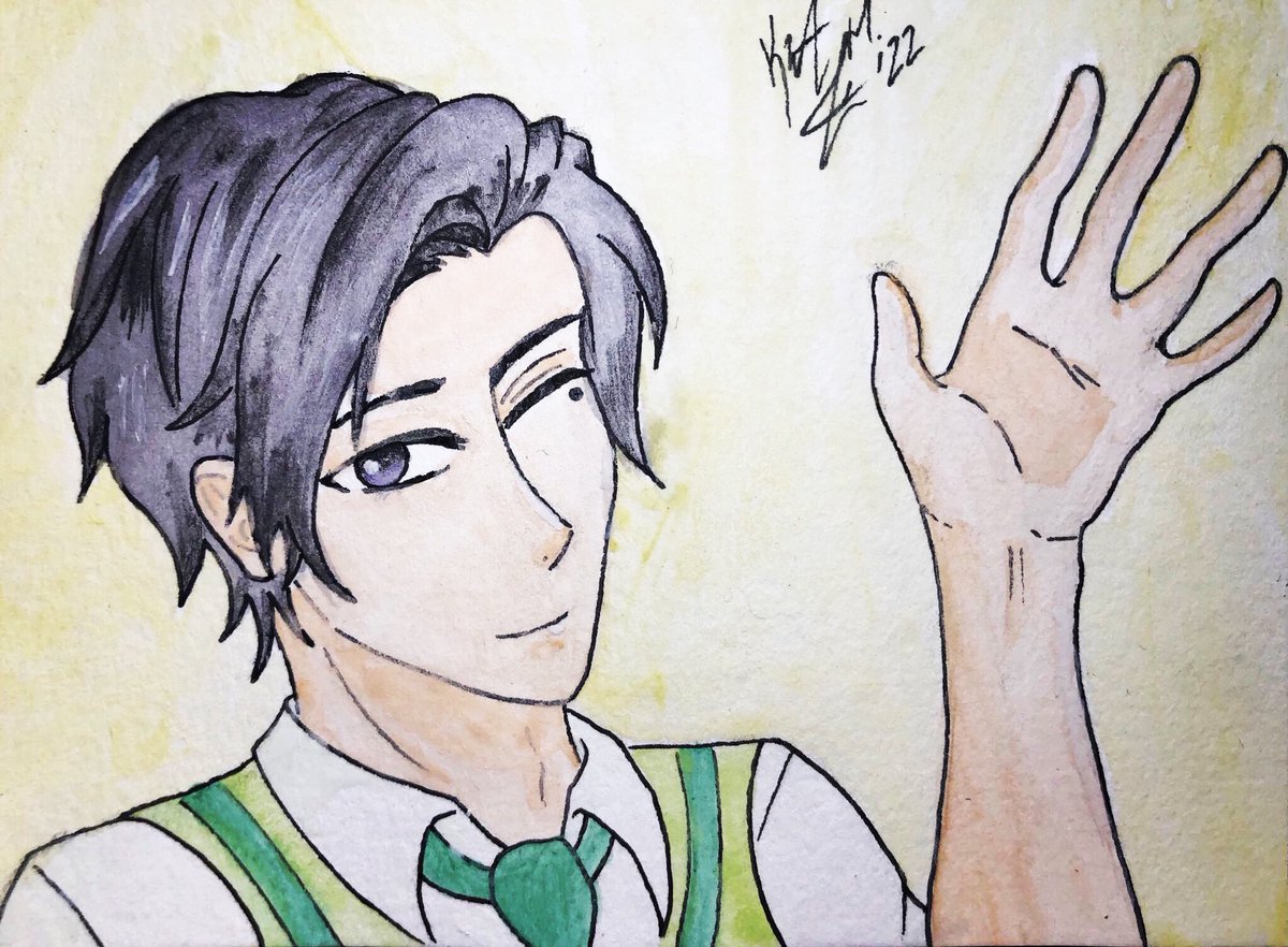 KittyKatPlant's tweet photo. He has the looks of a blue blood with the mind of a pig. He’s Iketeru from Uramichi Oniisan! #anime #uramichioniisan #uramichi #iketerudaga #iketeru #iketeruoniisan #fanartanime #fanart #watercolor #watercoloranime #watercolorpainting #watercolorart https://t.co/uuQ7jueZtR