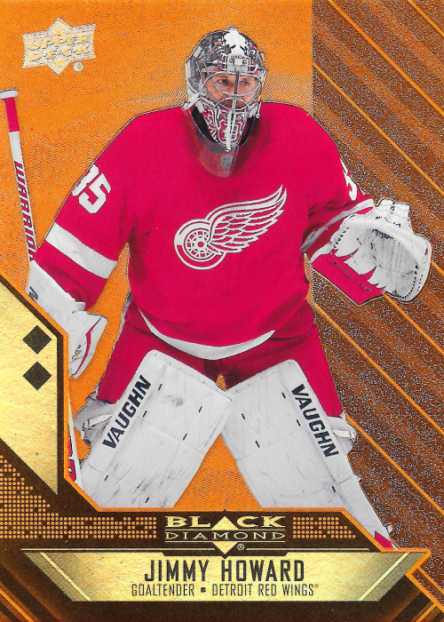 card_boarded's tweet photo. Added another cool colored parallel to my Jimmy Howard collection recently with this one from 2014-15 Black Diamond. Great looking set! Now I just need to track down the Emerald /5 and Sapphire /1 for the complete 🌈 ... #collect #JimmyHoward https://t.co/UOhcYTRv3C
