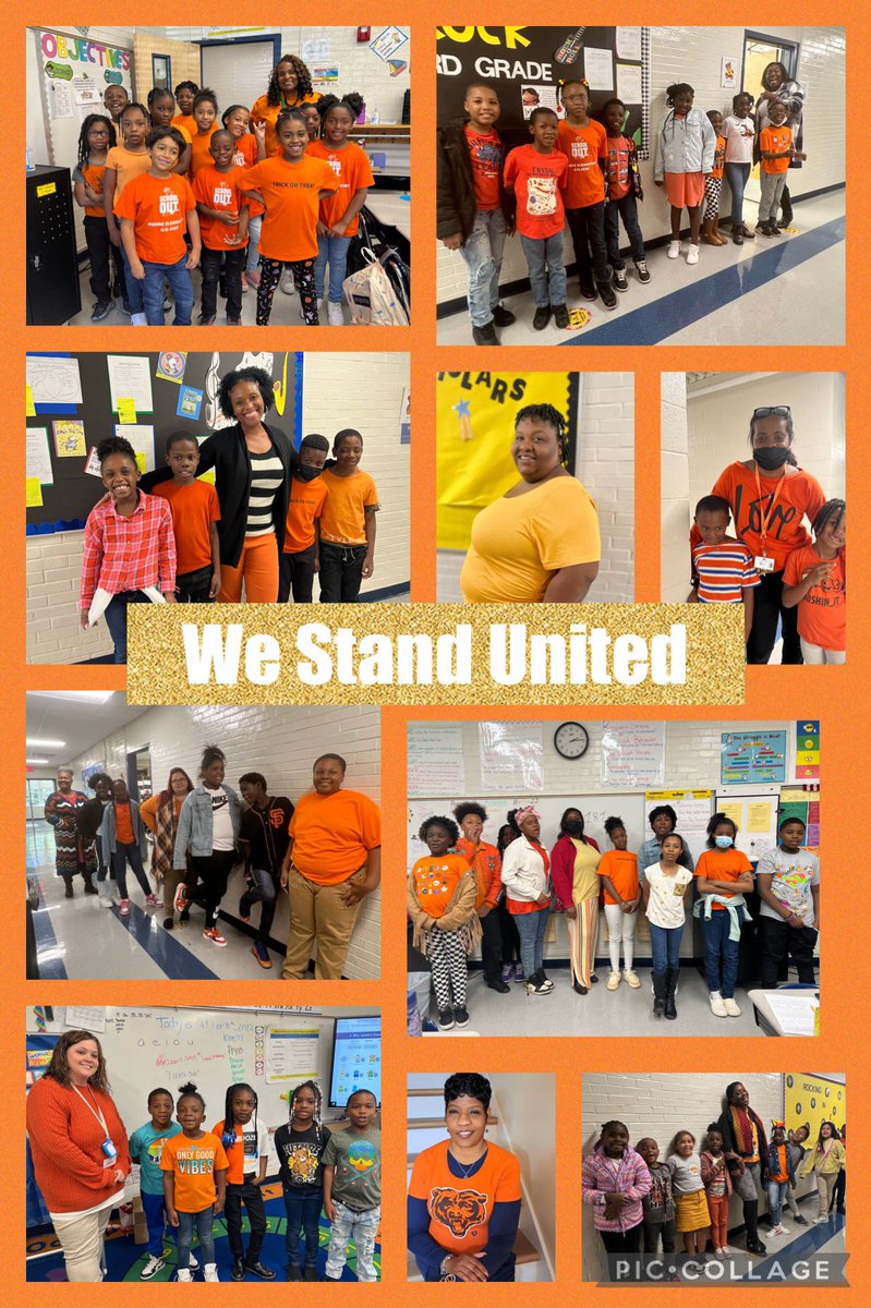 school_moore's tweet photo. Today is 𝐔𝐍𝐈𝐓𝐘 𝐃𝐀𝐘🧡 We wore 𝘖𝘙𝘈𝘕𝘎𝘌 to show that we are united for kindness, acceptance and inclusion to prevent bullying. #MooreThanReady #ExpectMoore #UnityEveryDay #Inclusion #Acceptance #Kindness #BullyPreventionMonth https://t.co/NZxKJjeHrz