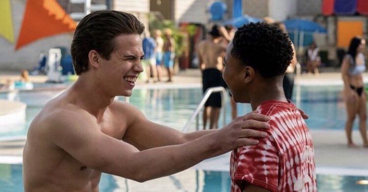 Peyton List and Tanner Buchanan; Cobra kai s5 bts.