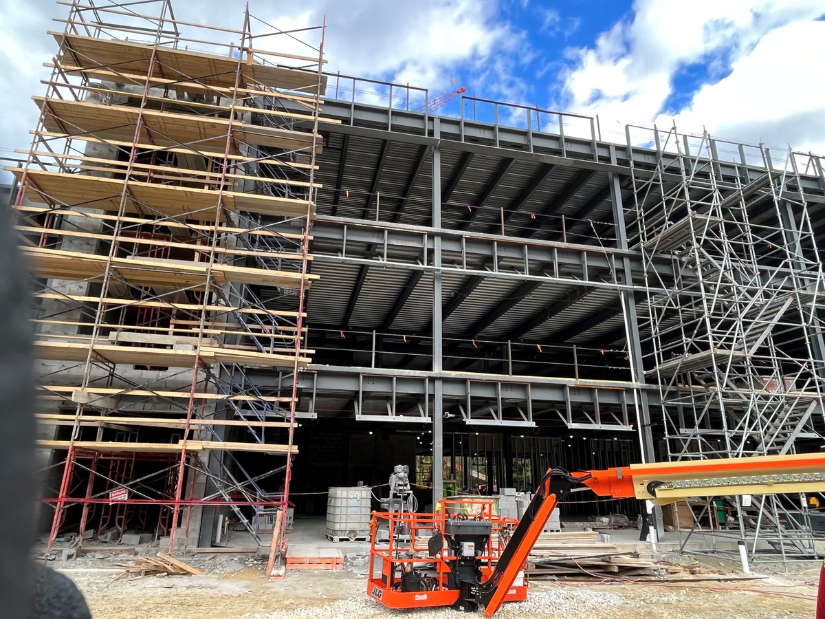 CSS_100's tweet photo. I got to get out to see the construction of our new Cross Country EMS today.  All kinds of good things happening around here! https://t.co/zSZ2jovgYi