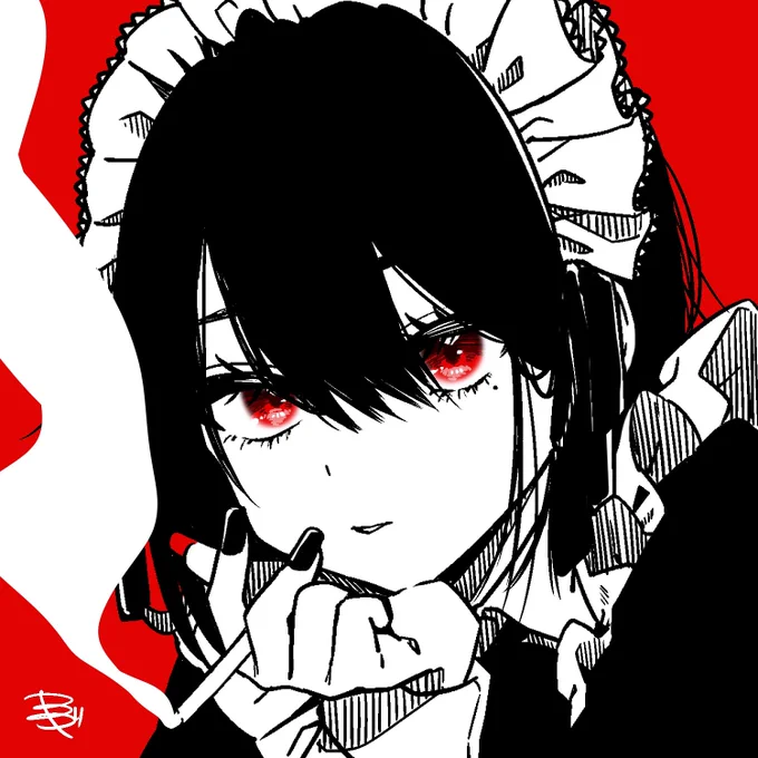 強めのメイドさん落書き 