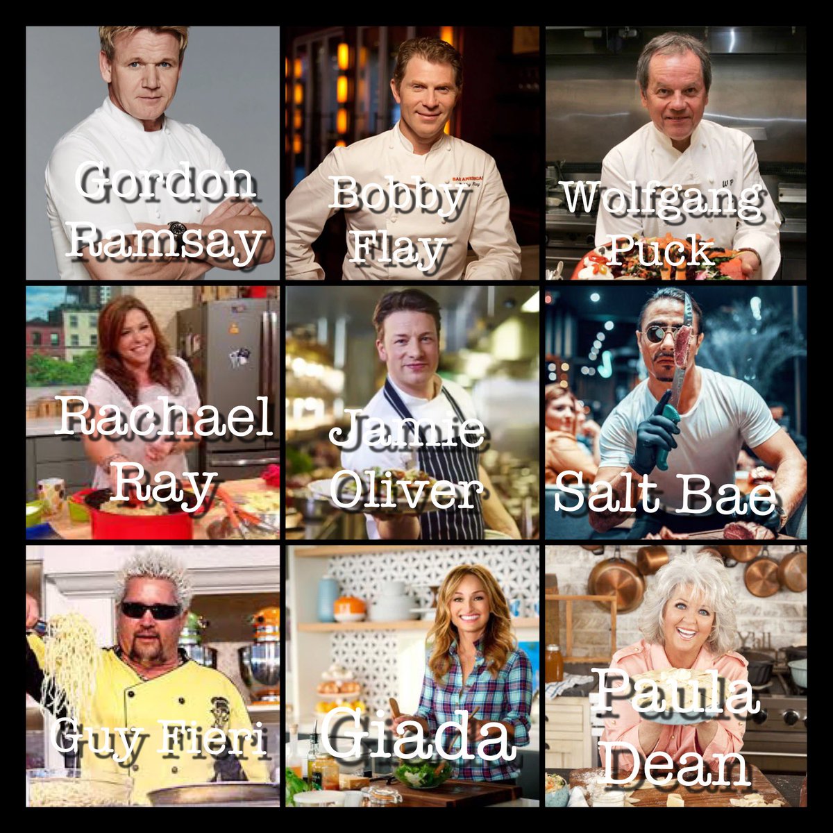 GoldBlooded79's tweet photo. If you could choose one of these chefs to cook you a meal, who would you choose? https://t.co/a9IEWcOTv2
