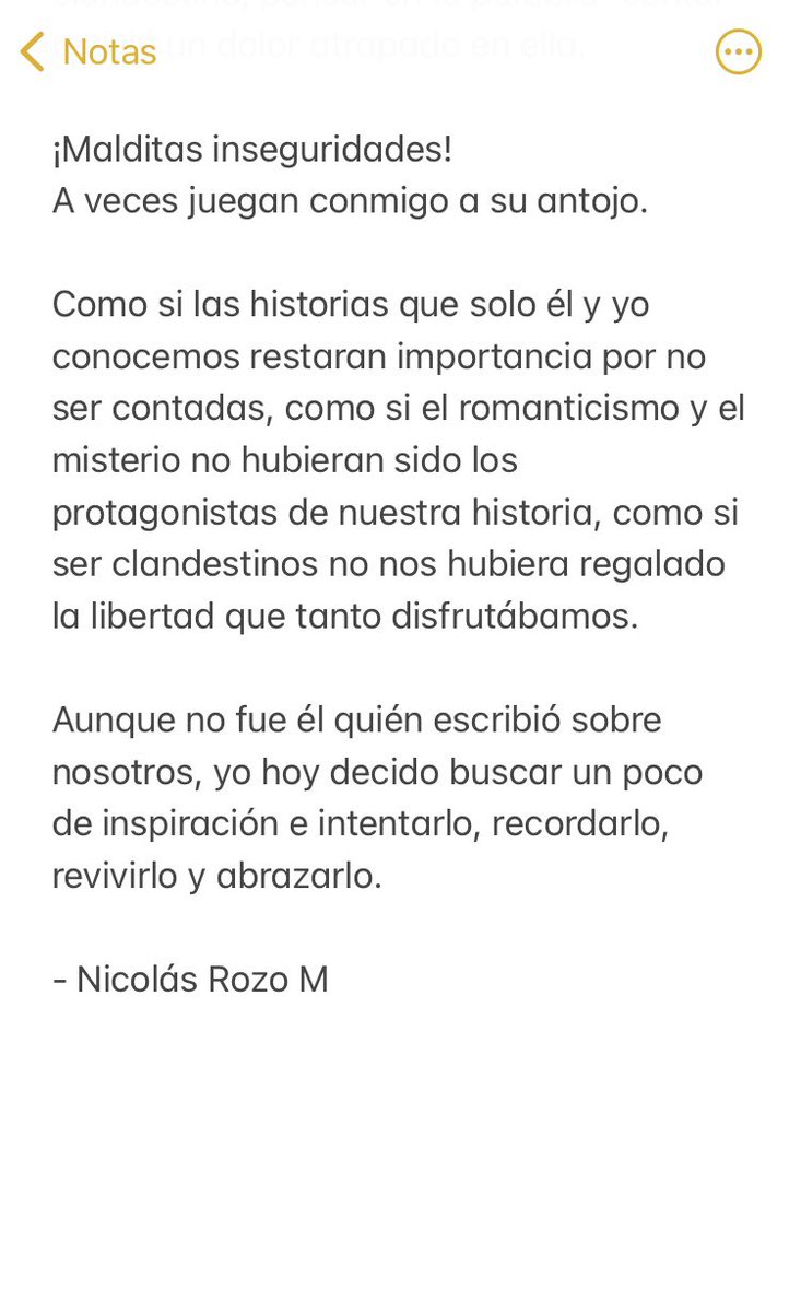 NicolasRozoM's tweet photo. (En respuesta a mis pensamientos, para los días grises y fríos) 🌧

Aunque no fue él quién escribió sobre nosotros, yo hoy decido buscar un poco de inspiración e intentarlo, recordarlo, revivirlo y abrazarlo. https://t.co/EH4uYB4zqT