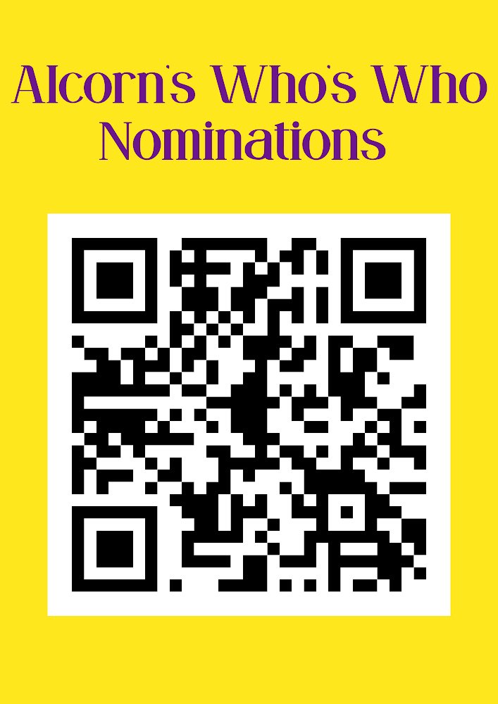 “How can I lose when we the Who's Who's?” 🤝🏽 take the survey down below to nominate your favorite Alcornite for the category that best reflects their personality! 💜💛 docs.google.com/forms/d/e/1FAI…