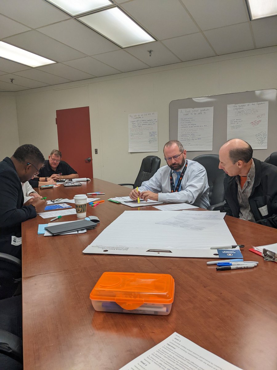 ICST worked on the Signature Strategic Plan at our meeting today! Great thoughts, collaboration, and research to set goals and action steps for our Signature and all Patriot students! <a href="/OldMillHSAACPS/">OldMillHS-AACPS</a>