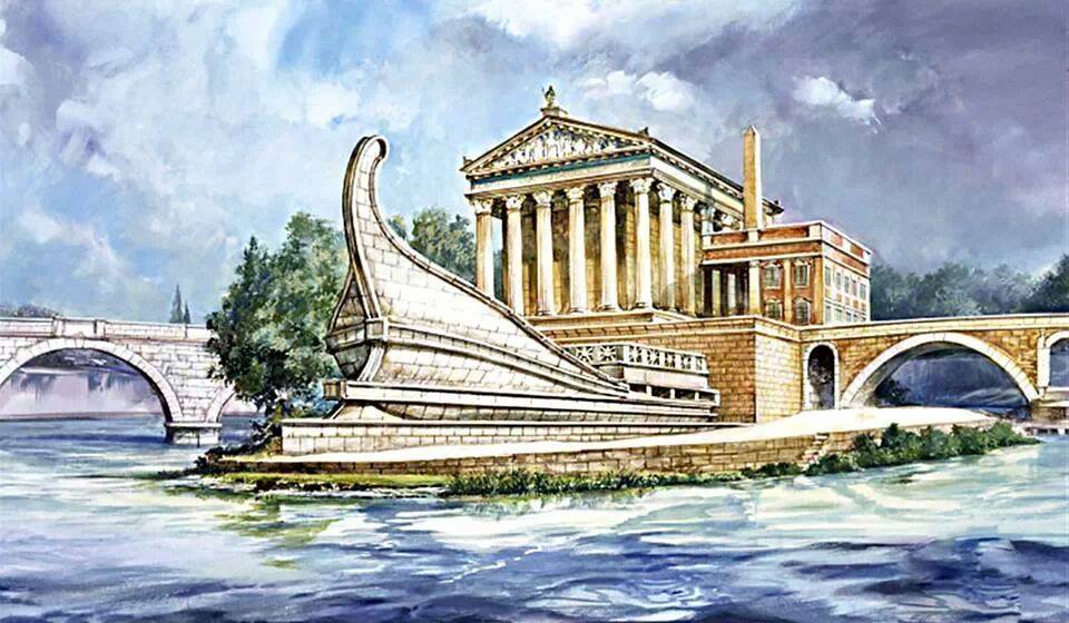 The Temple of Aesculapius, Greek god of Healing.