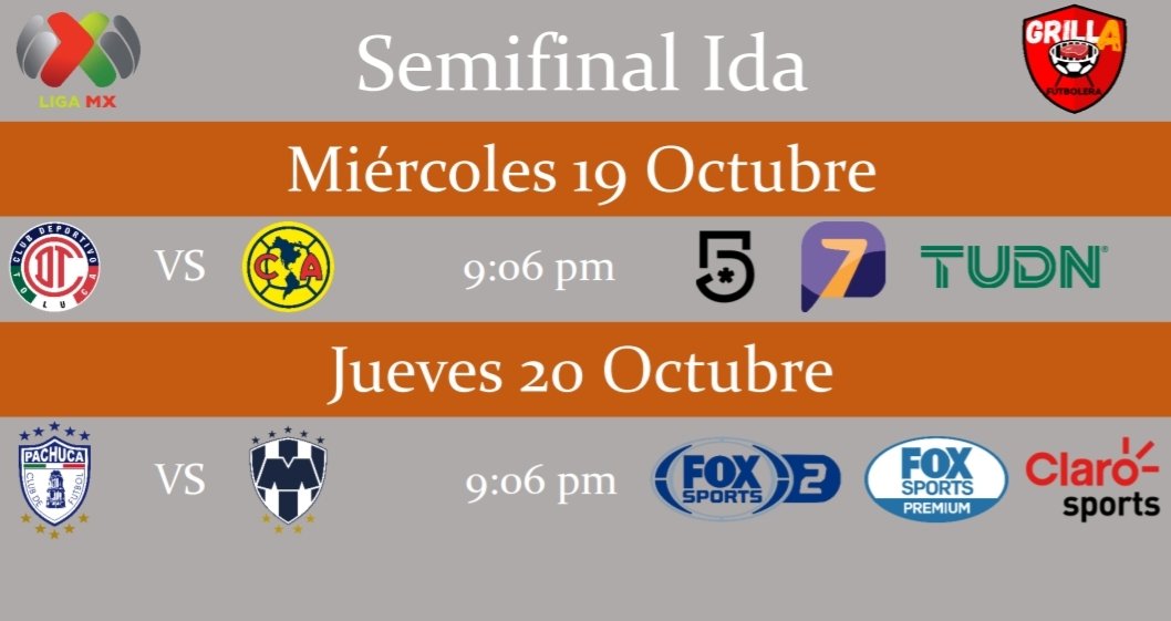 GAfutbolera's tweet photo. 🚨 Comienzan las semifinales de la #LigaBBVAMX y aquí está el tradicional menú televisivo, #ChorizoPower se enfrenta al poderoso #America, mientras que #Tuzos van contra la aplanadora #Rayados quién llega a la final? #GrillaFutbolera 🎙️🥩🔥 #LiguillaBotanera #LiguillaMX #LigaMX https://t.co/2YJeULXJOD