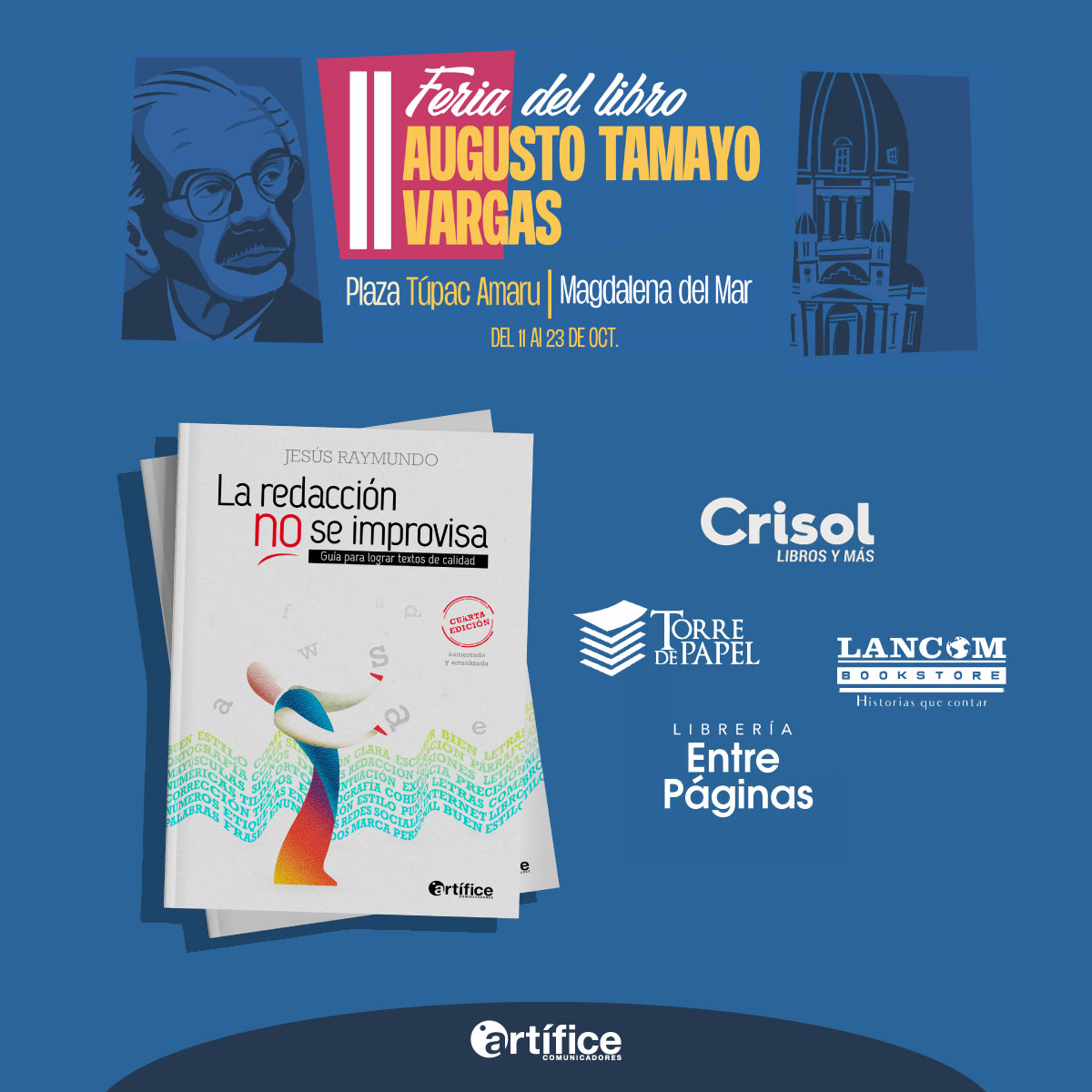EditArtifice's tweet photo. 😍 La cuarta edición aumentada y actualizada de #LaRedacciónNoSeImprovisa, que ha vendido más de diez mil ejemplares en Perú y España, enseña de manera práctica las normas de ortografía y gramática, las pautas de redacción y los criterios de ortotipografía. 📚 https://t.co/GYLnzOmYOW