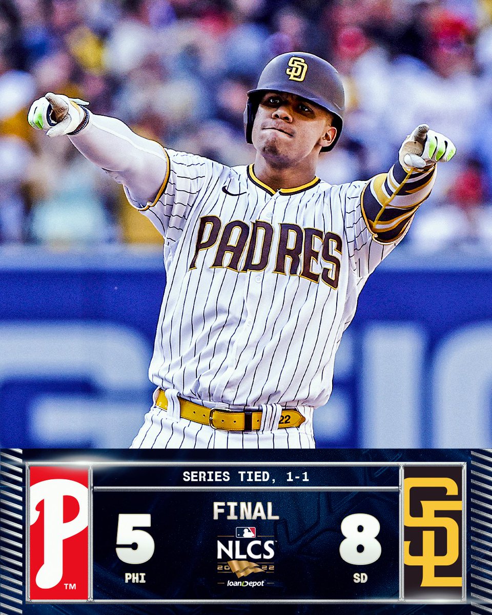The @Padres even up the series! #postseason