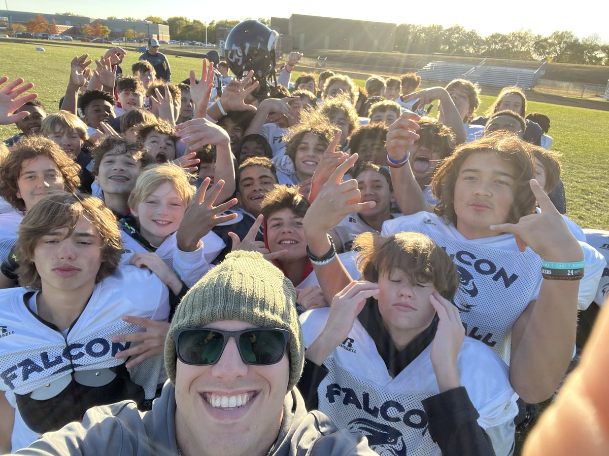 SLfalconFB's tweet photo. Our program ended the season going 3-0 (A/B/C)! I am incredibly proud of these young men, and our coaching staff was amazed by their growth from the beginning of the season to now! I’m so excited for these future @LSWTitanFB players! https://t.co/S8M1mWVXtn