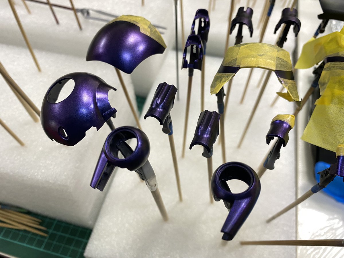 Danny2fish's tweet photo. Mechatrowego x EVA，初號機夜戰版紀錄2，採原樣刻線，GAIA 蓄光漆與魔幻紫搭配。
深沉的魔幻紫真的很魔幻

#MechatroWeGo #wego #hasegawa #plasticmodel #chubu #メカトロウィーゴ #evangelion #eva #plamo #plamodel #新世紀エヴァンゲリオン #エヴァンゲリオン #新世紀福音戰士 #初號機 #初号機 https://t.co/3kIyKAls5G