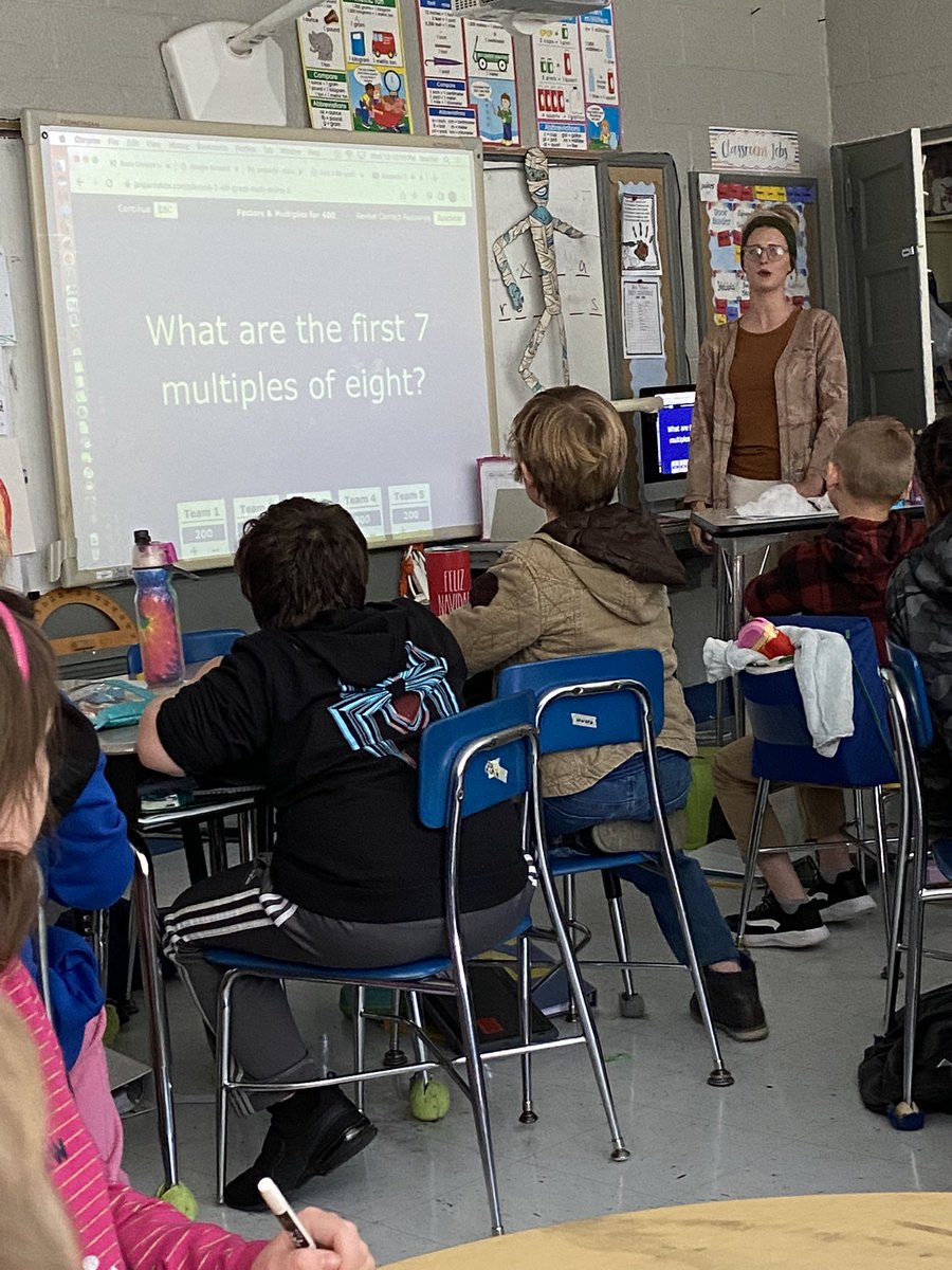 cgarrison5526's tweet photo. The iconic music that follows behind the words “This is Jeopardy,” has 4th-grade students in Mrs. White’s math class under pressure to win their own class Jeopardy Math Competition!
Remember to answer as a question!
#jeopardy #mathrocks #learningisfun @PVPandas #PCSSTN https://t.co/sSjdUi7yMh