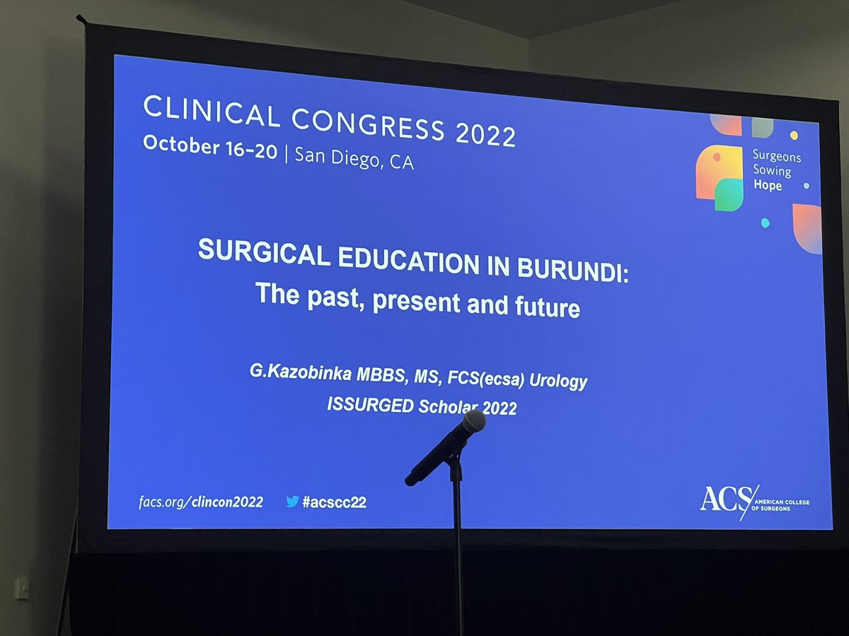 AbahujeEgide's tweet photo. Great talk from our colleague @kazobinka_g from Burundi about the future of surgical education (training and mentoring surgeons )in Burundi, through the @cosecsa program. https://t.co/rDcqyd5HZt
