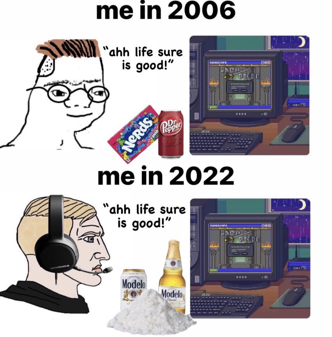 RarityOS's tweet photo. Time to play some fucking runescape. https://t.co/pCkAqV2mqJ