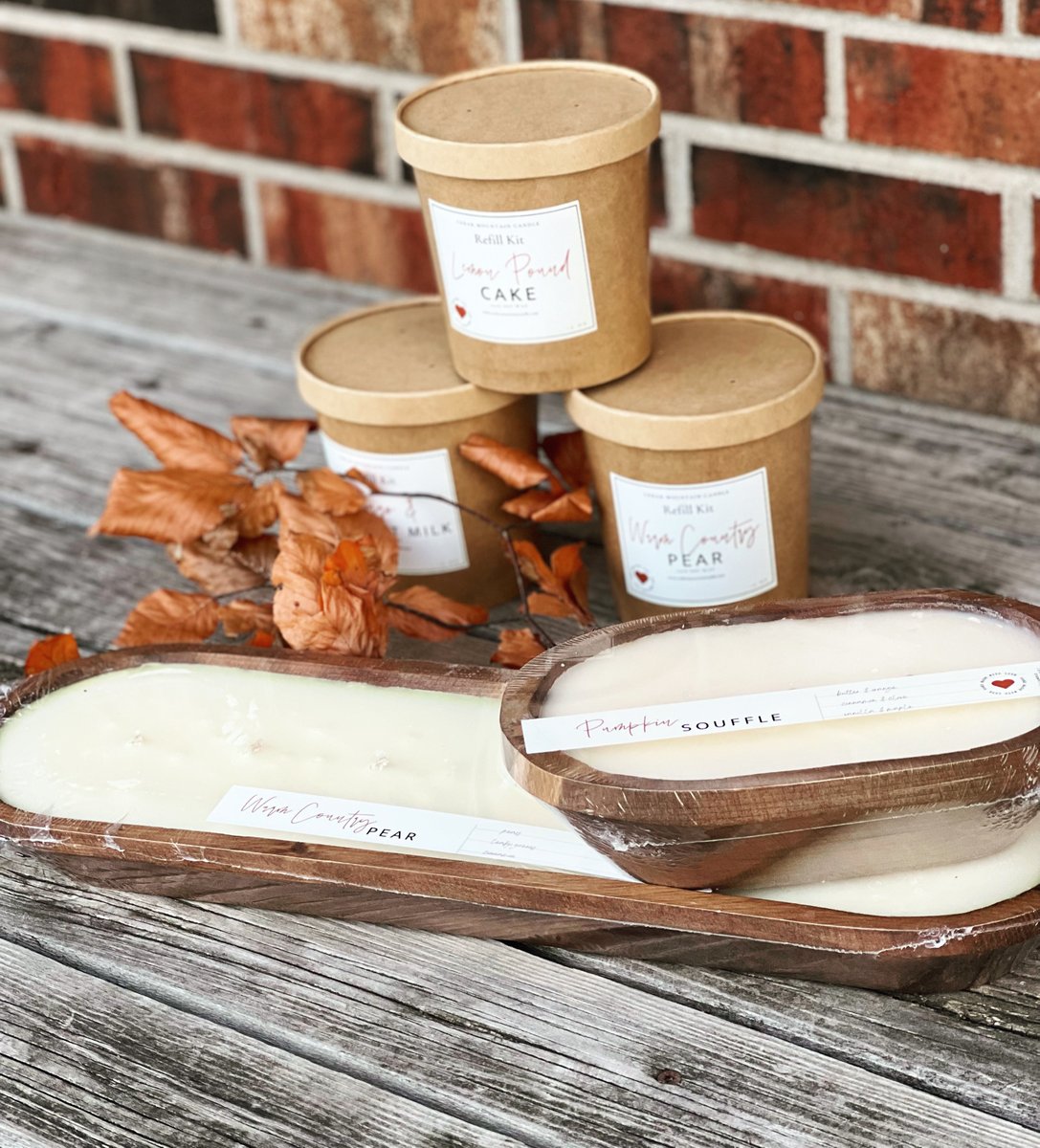 FloweramaC's tweet photo. 🔥NEW PRODUCT ALERT -Bring a touch of rustic warmth to your home this fall with our carved wooden dough bowl candles! The best part of these vintage inspired candles is that they can be re-poured at home with the soy wax refill kits!! 
 #newontheshelf #theperfectgift https://t.co/yiImxOiQUy