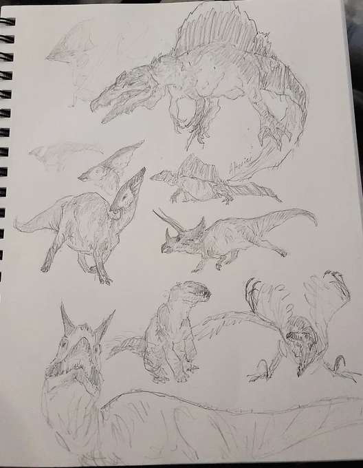 Whole page o' dinos. Will trade this piece of paper for some other pieces of paper (the kind that buy stuff). 